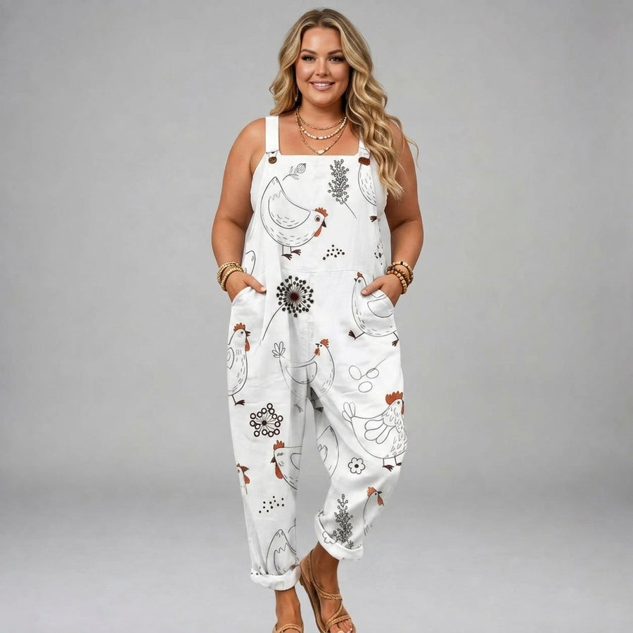 Helena | Hen-Pattern Jumpsuit