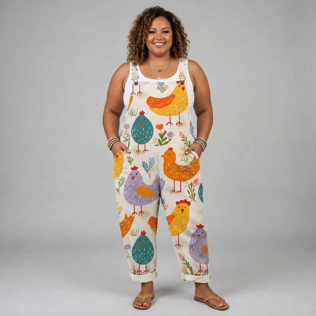 Matilda | Colorful Bird-Print Jumpsuit