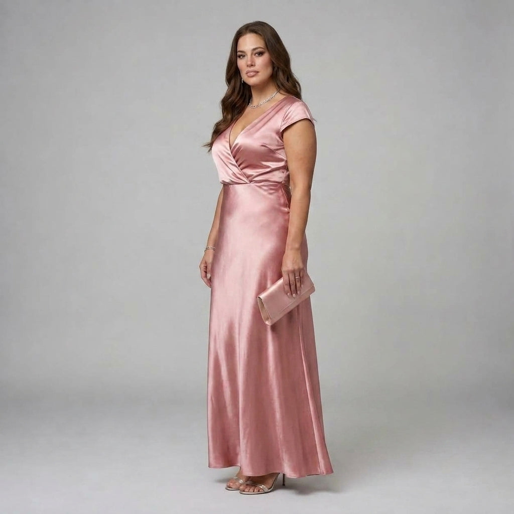 Samouse | Cap Sleeve Wrap Maxi Dress
