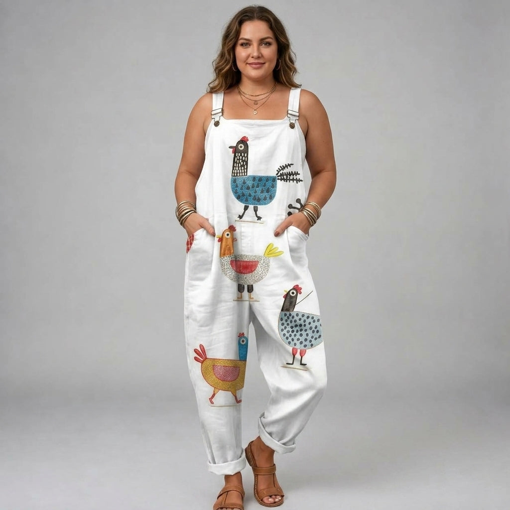 Harriet | Happy Chicken Jumpsuit
