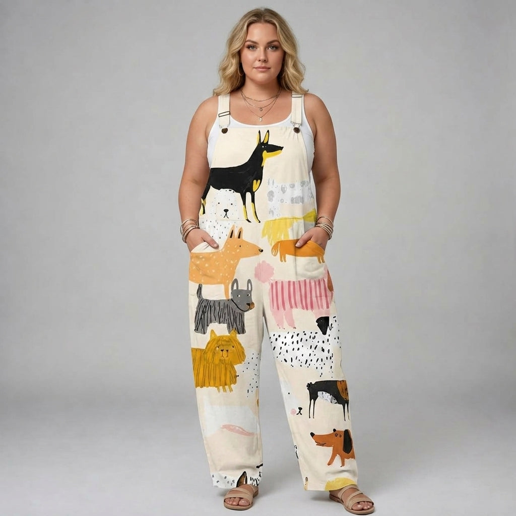 Madeleine | Animal-Print Overalls