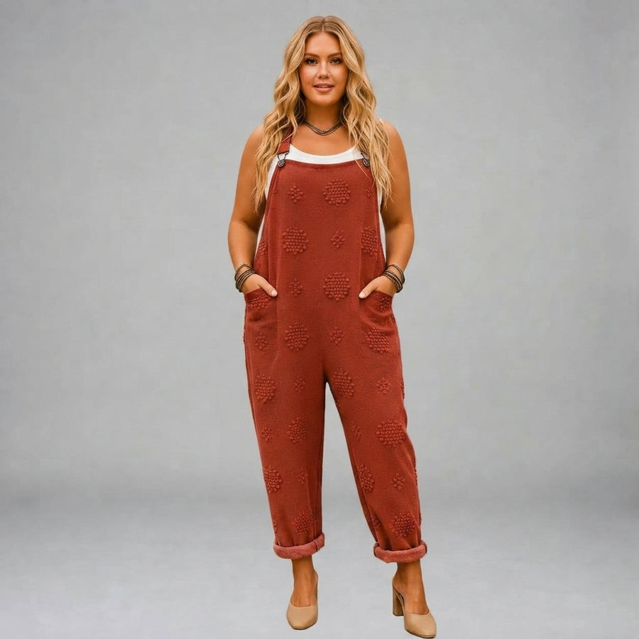 Eugenia | Brick Red Comfort Overalls
