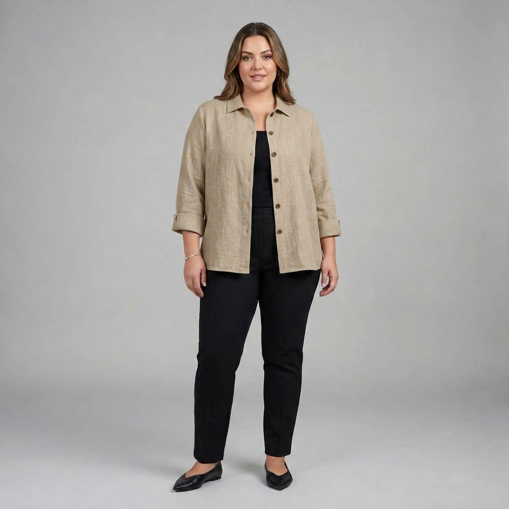 Adelheid | Sand Crinkle Blouse