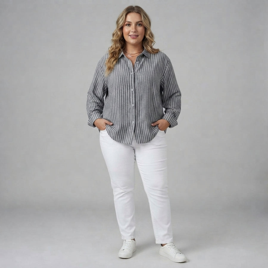 Jacqueline | Striped Button Down Shirt
