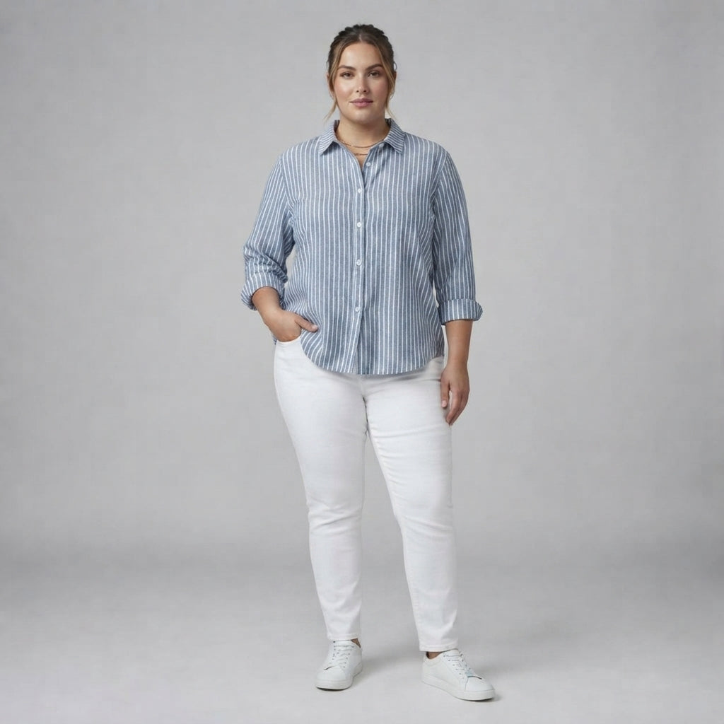 Jacqueline | Striped Button Down Shirt