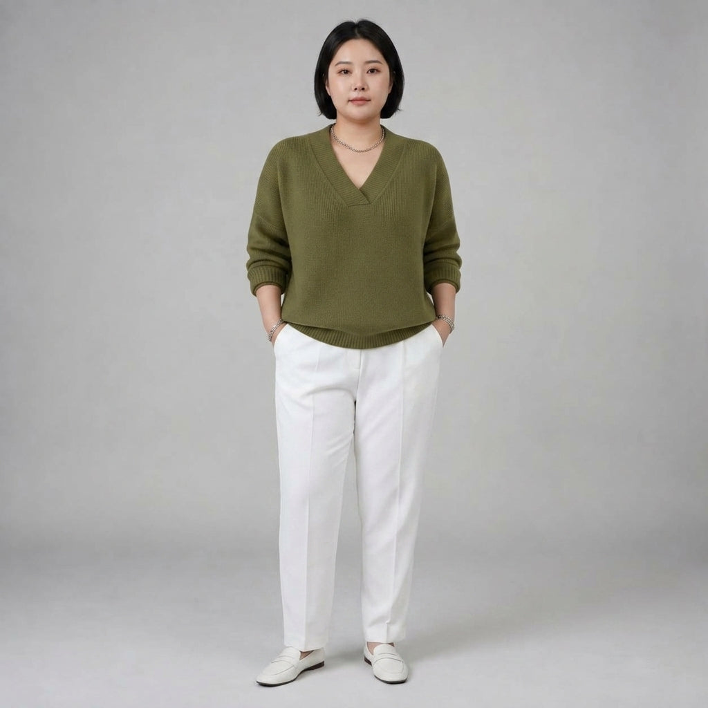 Vivelle | Relaxed V Neck Jumper