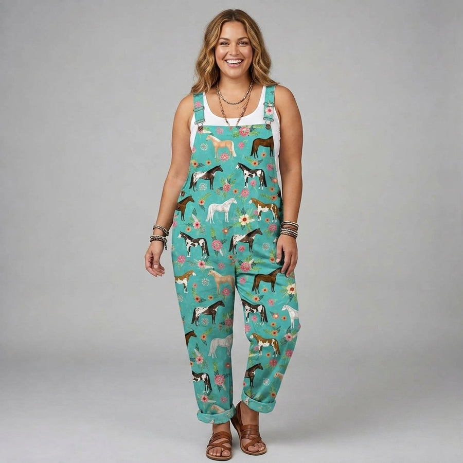 Sylvia | Floral Horse Overalls