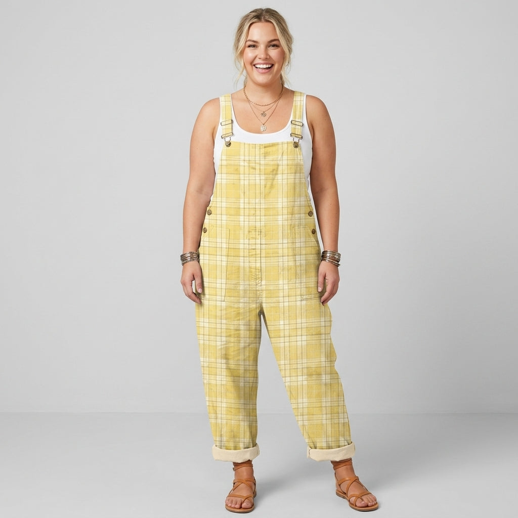 Phoebe | Pastel Yellow Scottish Overalls