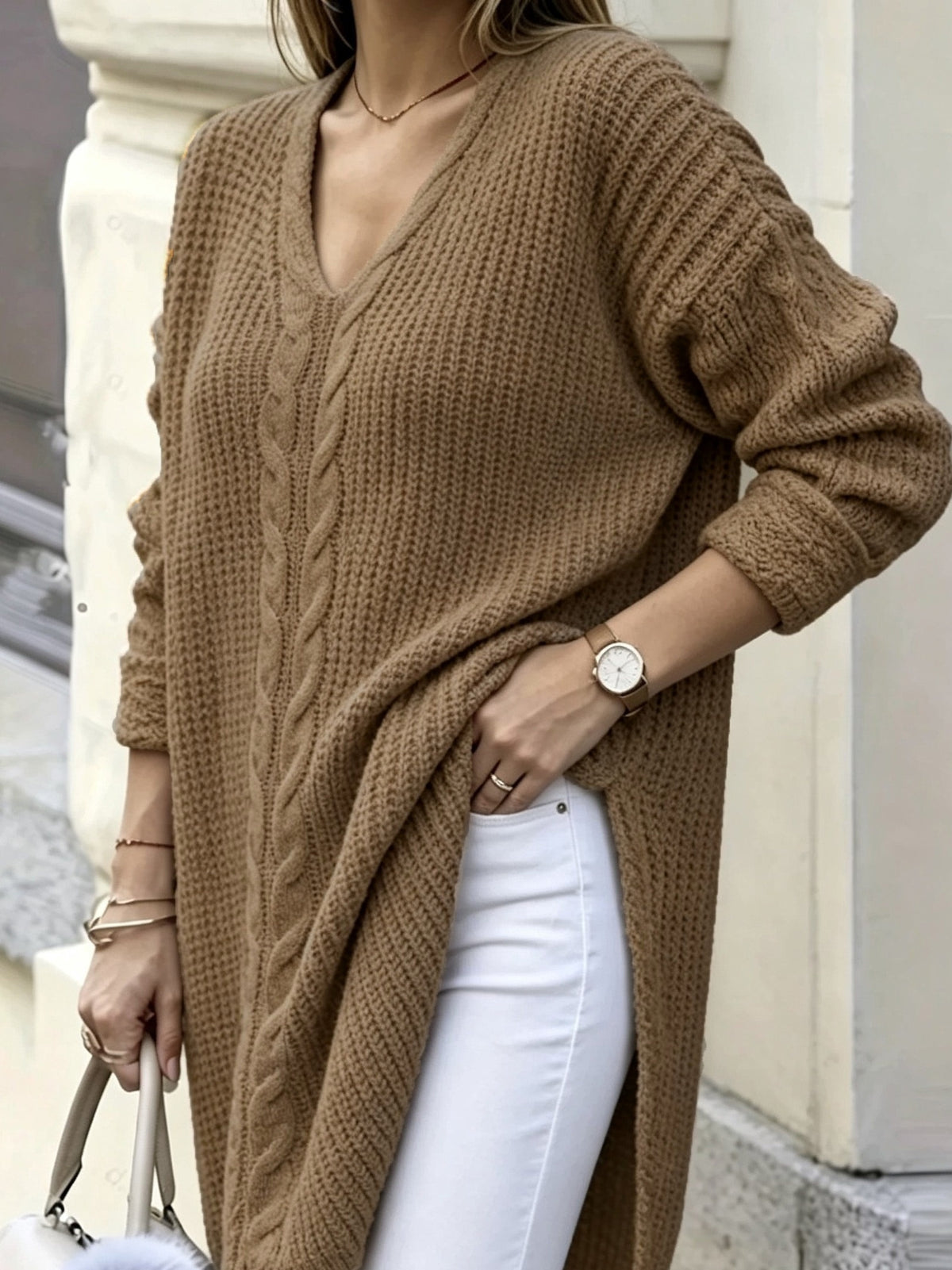 Seraphina | Elegant V-Neck Pullover