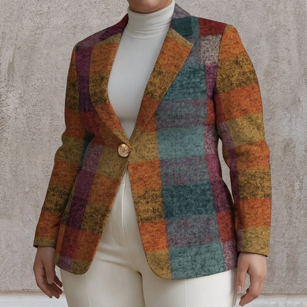 Amandine | Autumn Plaid Blazer