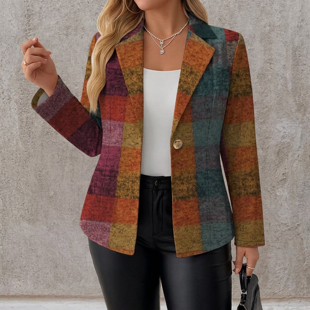 Amandine | Autumn Plaid Blazer