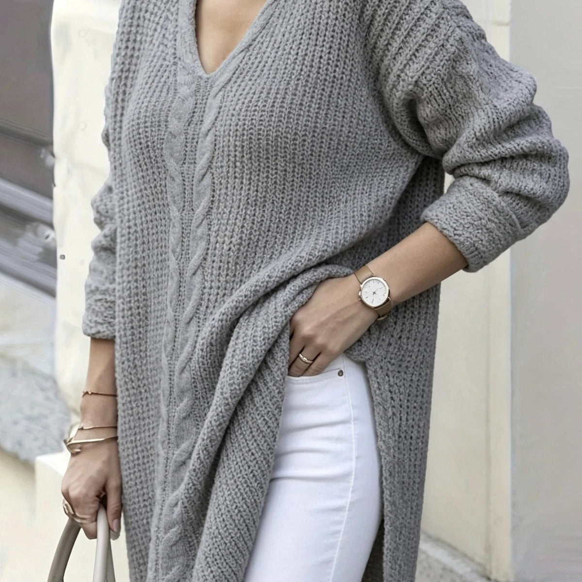 Seraphina | Elegant V-Neck Pullover