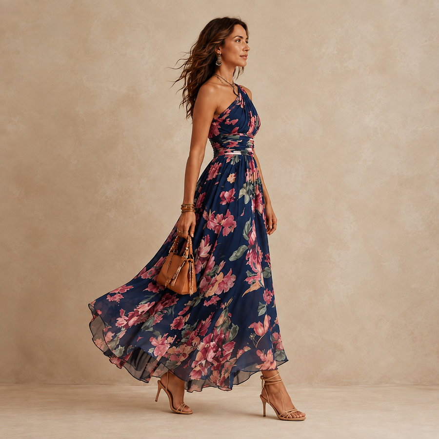 Annabelle | One-Shoulder Floral Maxi Dress