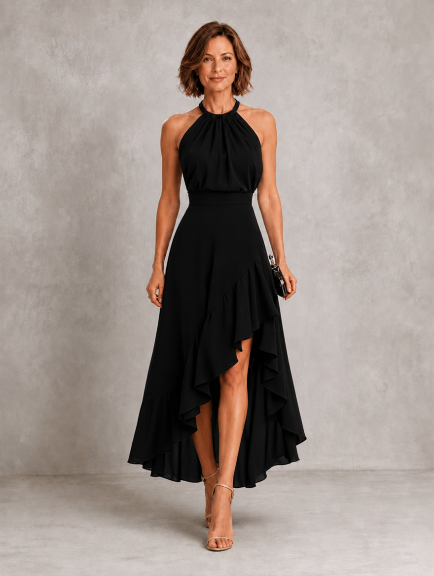 Liliana | Halter Ruffle Hem