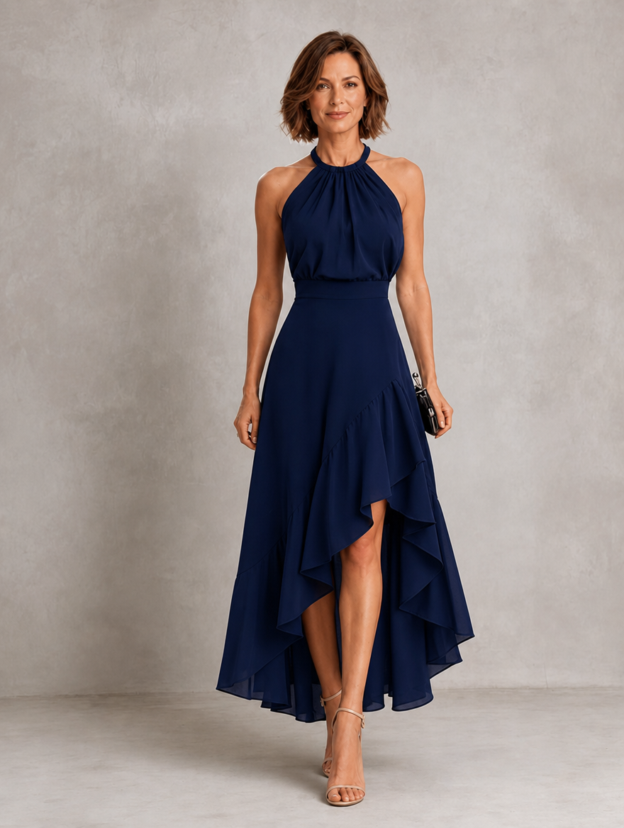 Liliana | Halter Ruffle Hem