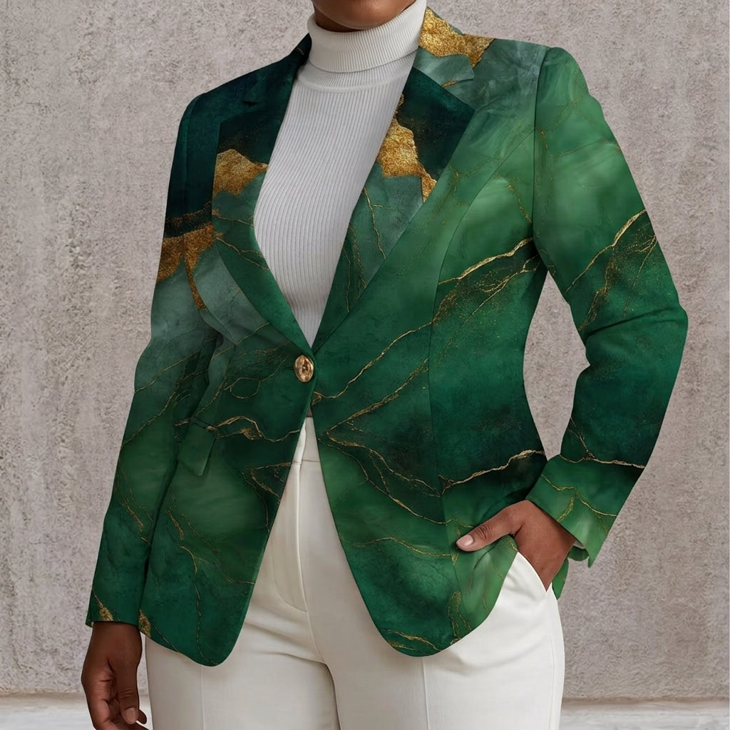 Honorine | Emerald Marble Blazer