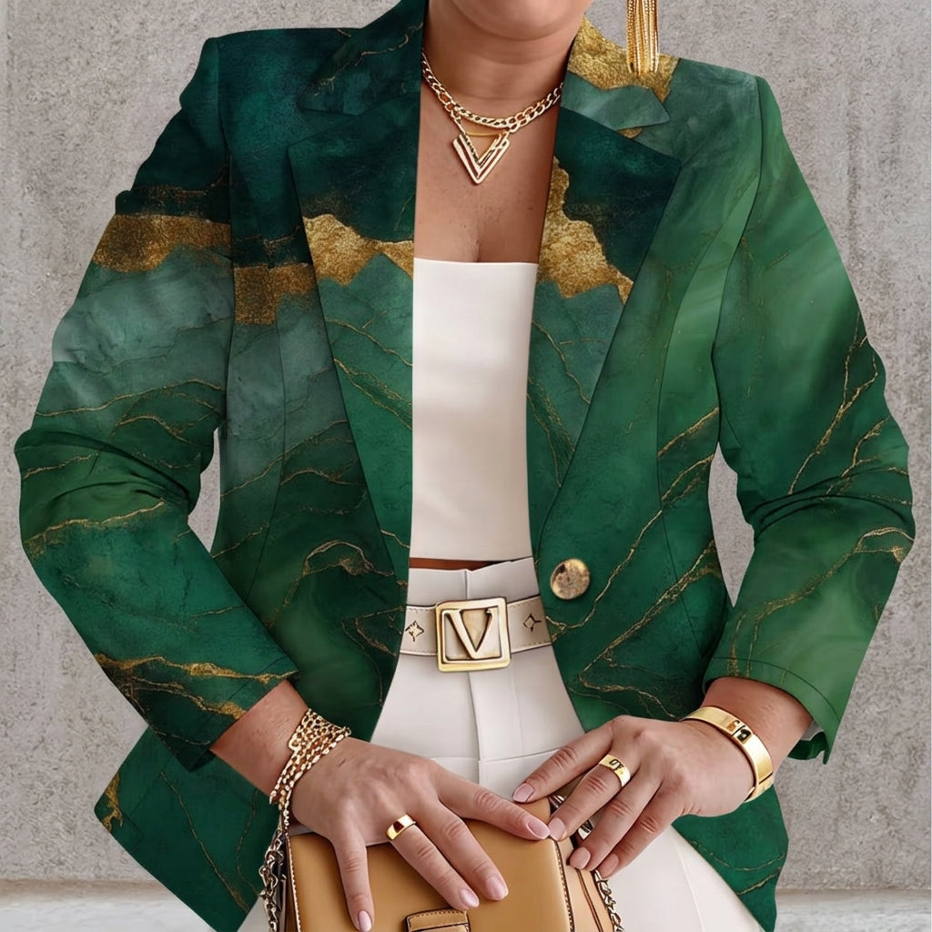 Honorine | Emerald Marble Blazer
