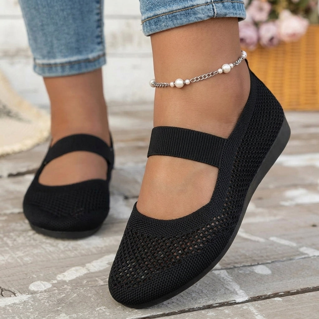 Ariella | Wide Toe Mesh Mary Jane Strap