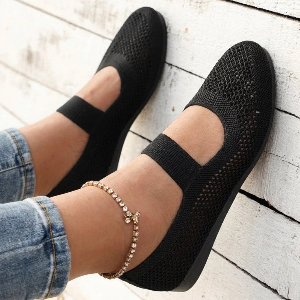 Ariella | Wide Toe Mesh Mary Jane Strap