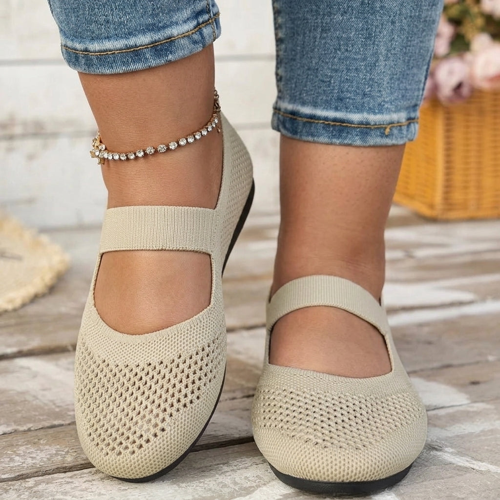 Ariella | Wide Toe Mesh Mary Jane Strap