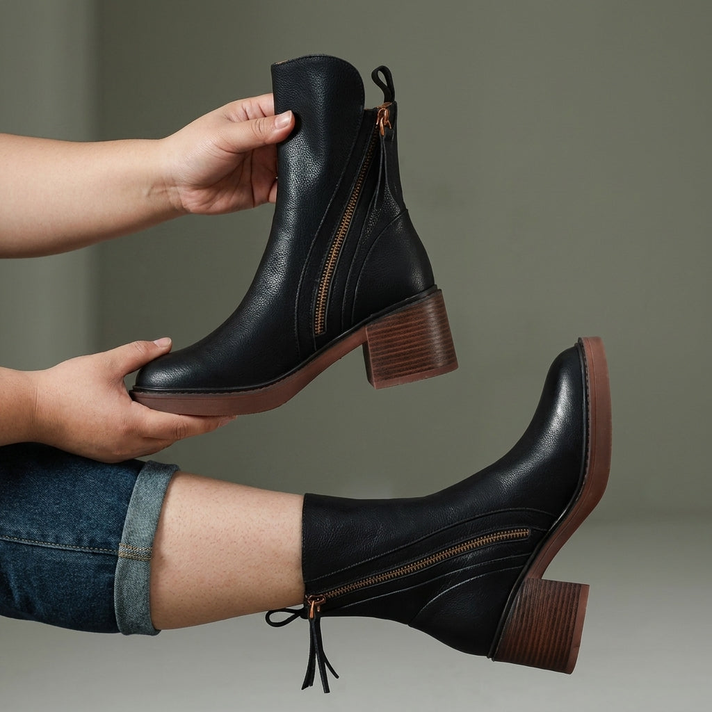 Octavia | Side Zip Ankle Boots