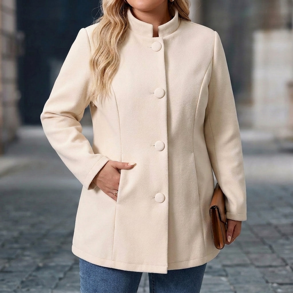 Elena | Stand Collar Coat