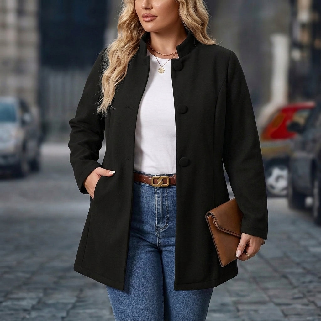 Elena | Stand Collar Coat