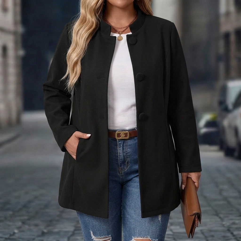 Elena | Stand Collar Coat