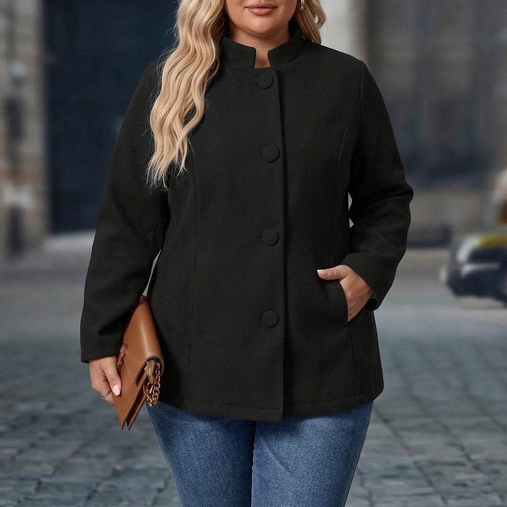 Elena | Stand Collar Coat