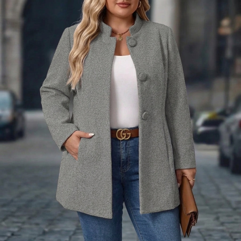 Elena | Stand Collar Coat