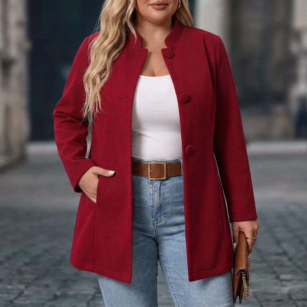 Elena | Stand Collar Coat