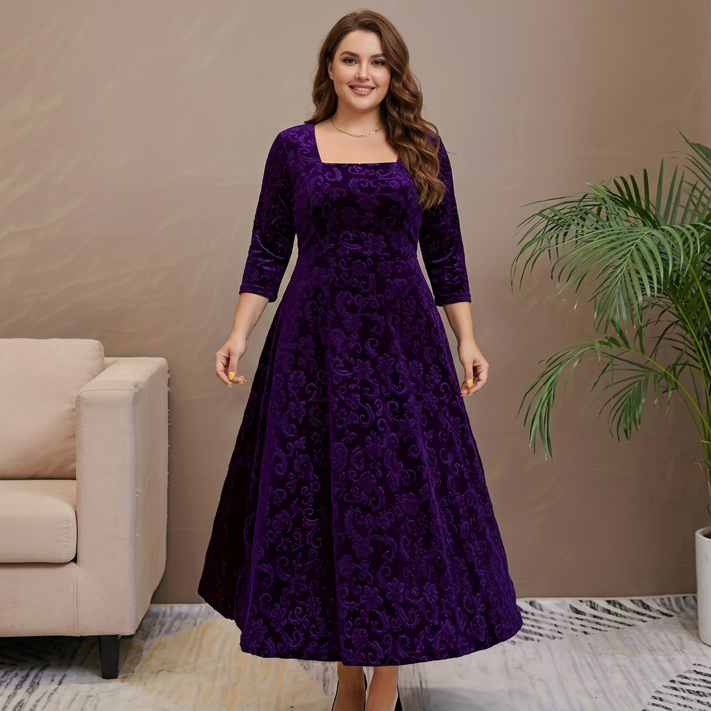 Nicola Elegant Velvet Dress