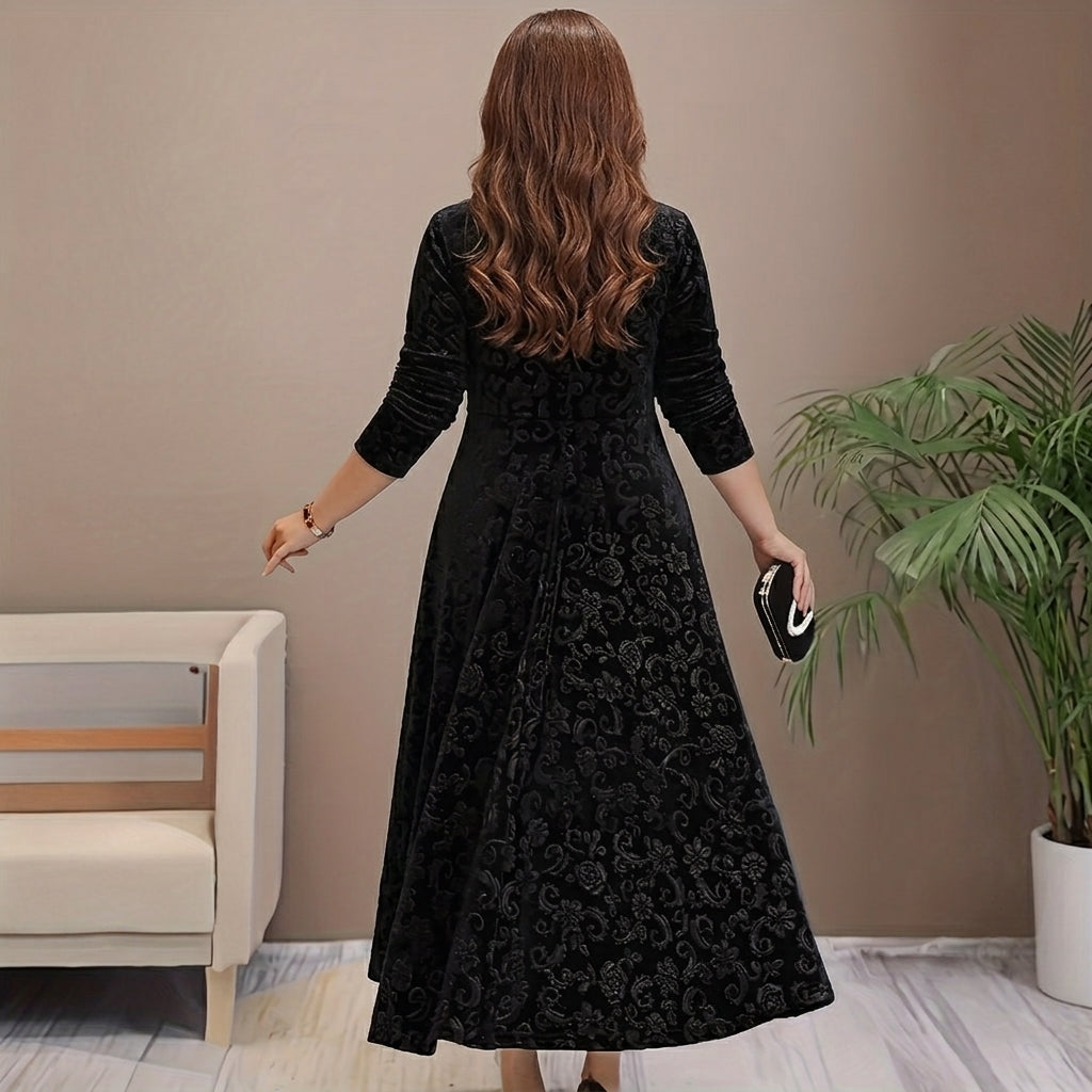 Nicola Elegant Velvet Dress