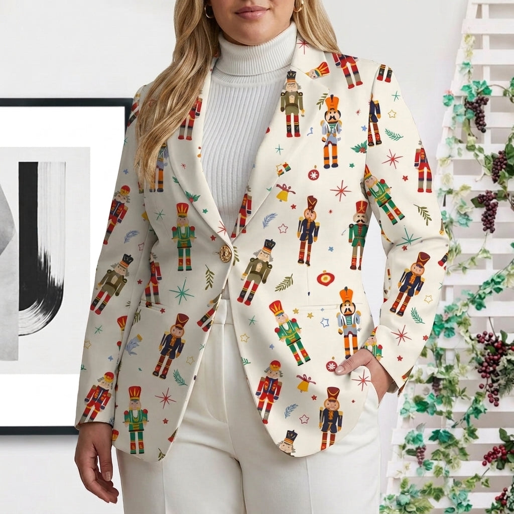 Vivenne | Nutcracker Print Blazer