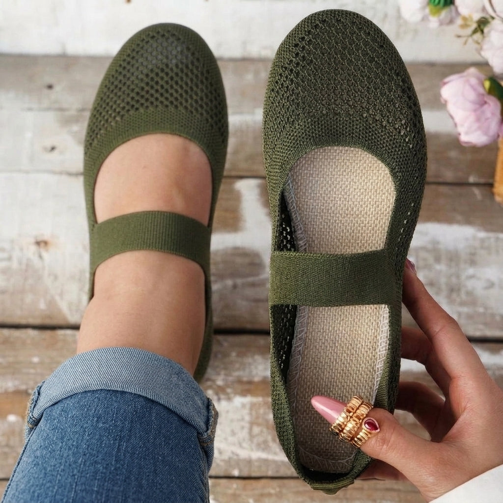 Ariella | Wide Toe Mesh Mary Jane Strap