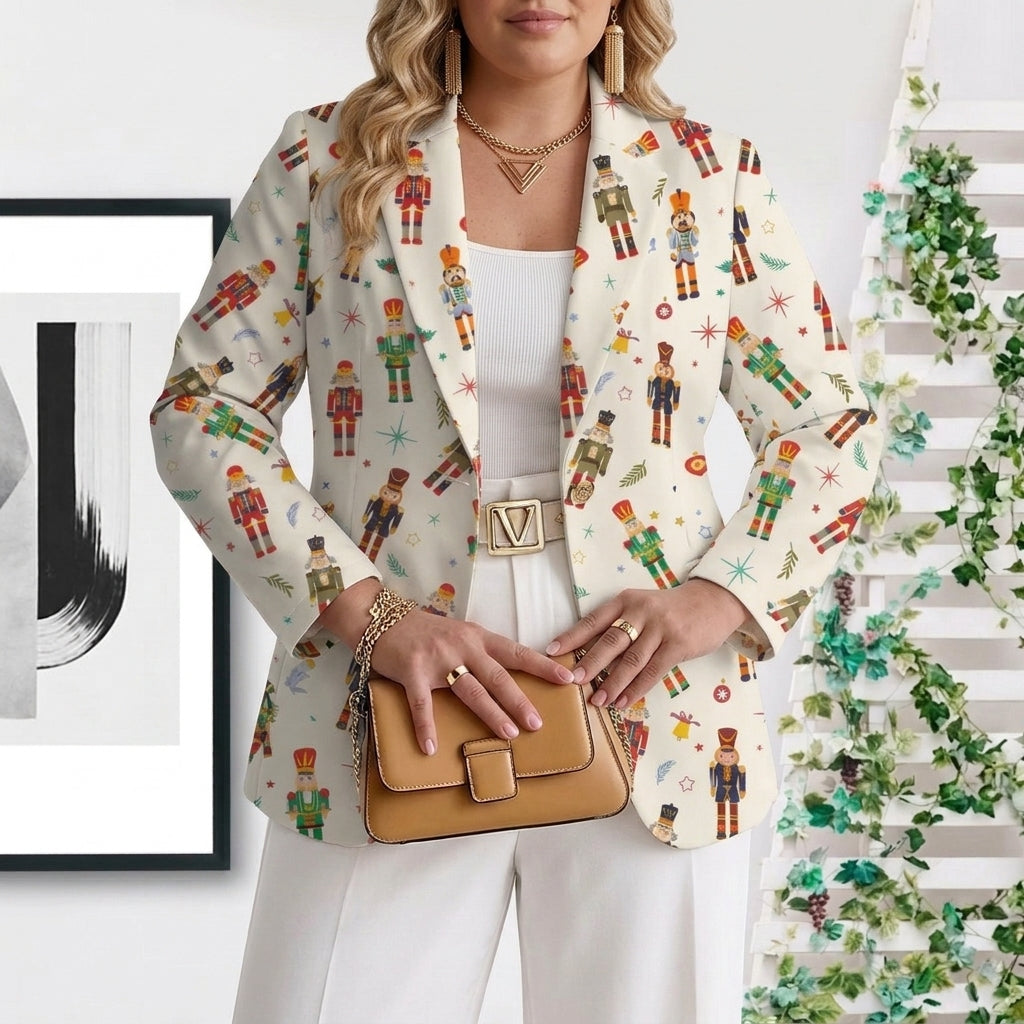 Vivenne | Nutcracker Print Blazer