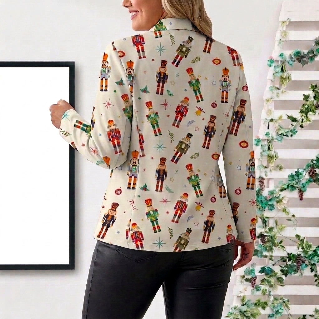 Vivenne | Nutcracker Print Blazer