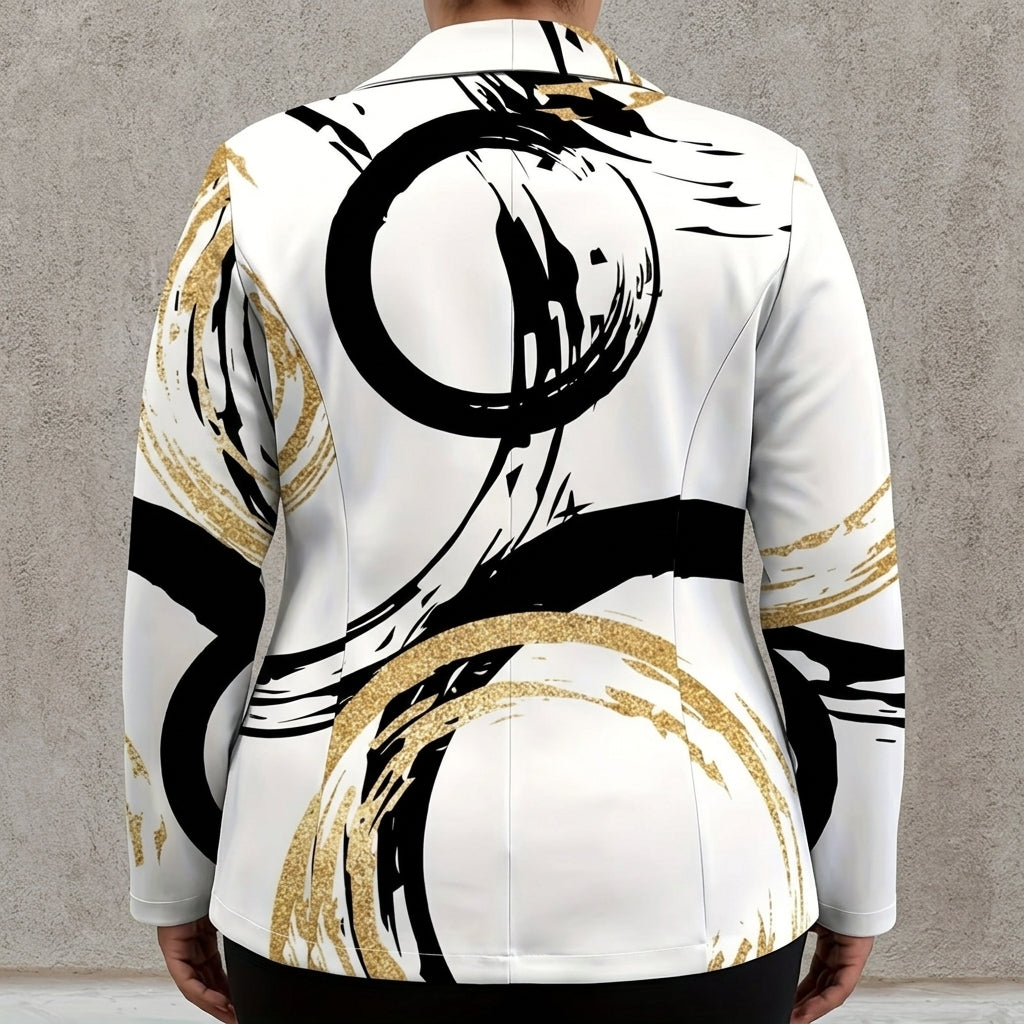 Noemine | Abstract Brushstroke Blazer