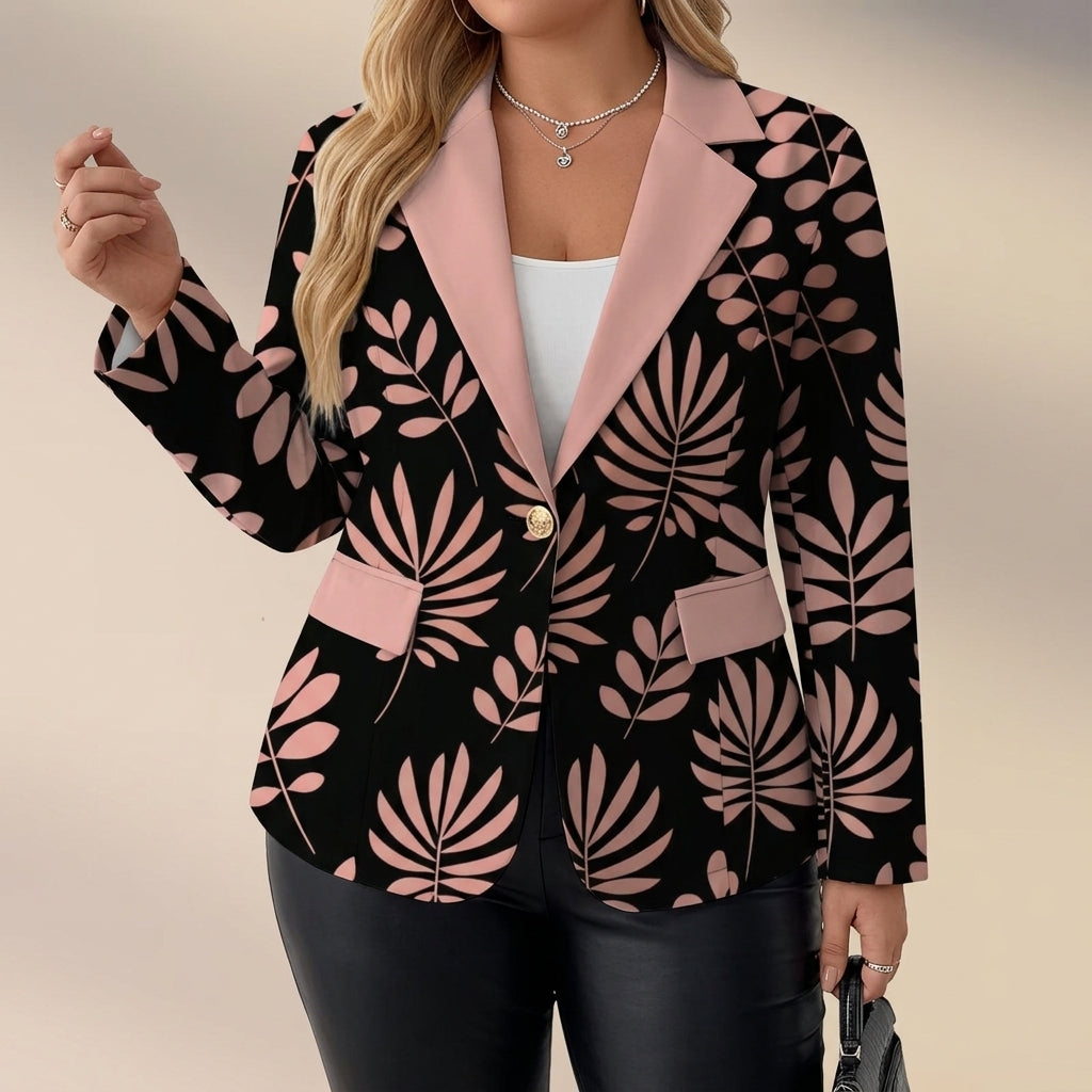 Odaya | Pink Leaf Blazer