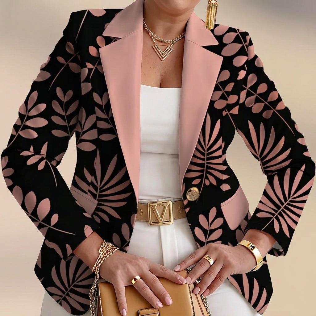 Odaya | Pink Leaf Blazer