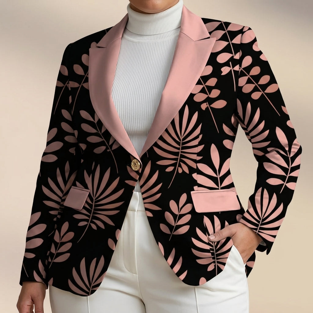 Odaya | Pink Leaf Blazer