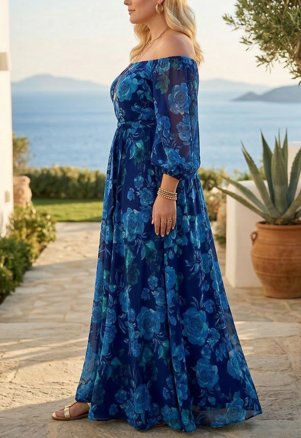 Francesca | Floral Off-Shoulder Maxi Dress