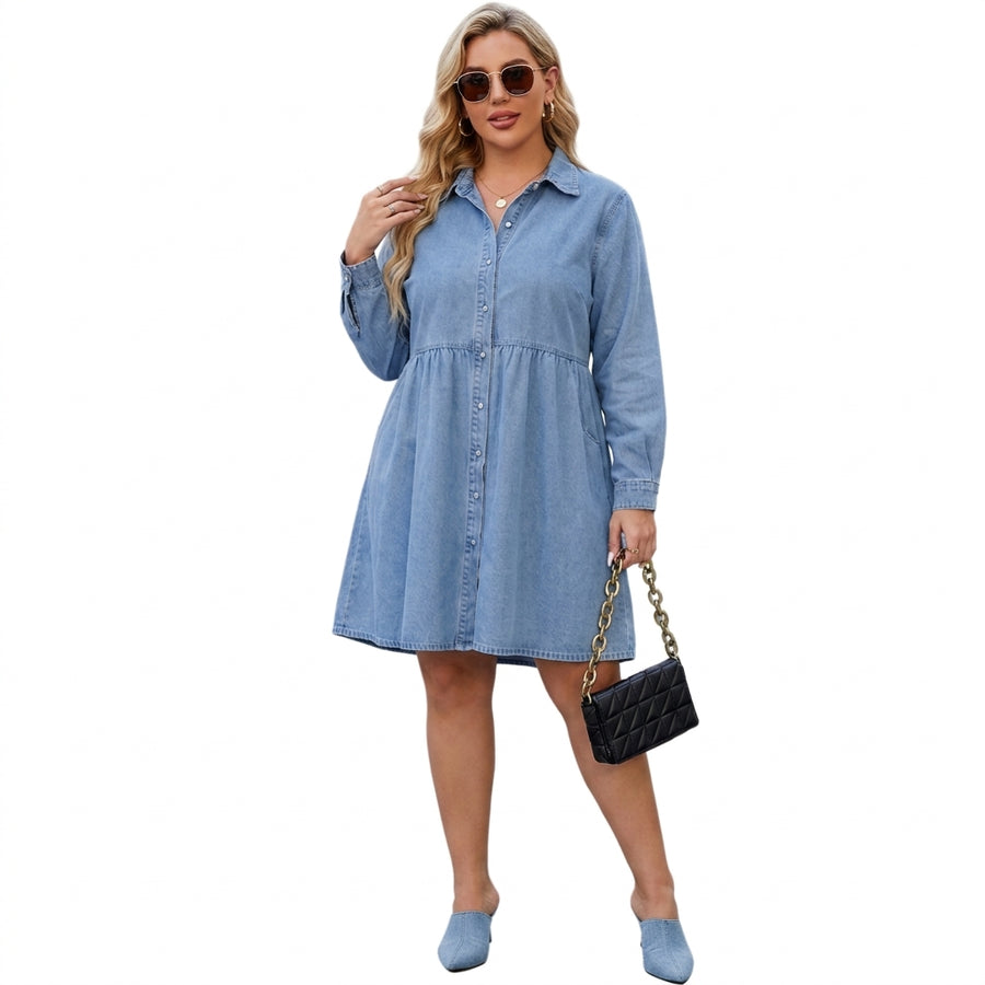 Hannah | Washed Loose Casual Denim Dress