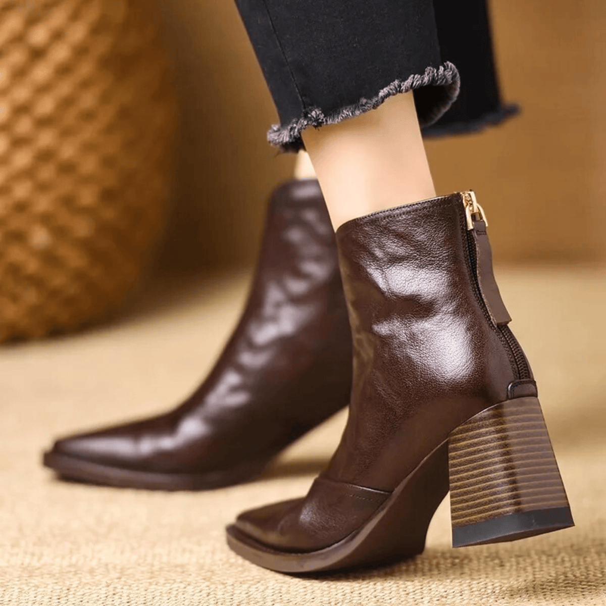 Beatrix | Mid Heel Ankle Boots